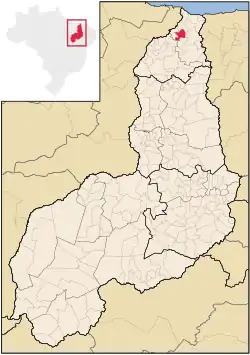 Localização de Caxingó no Piauí