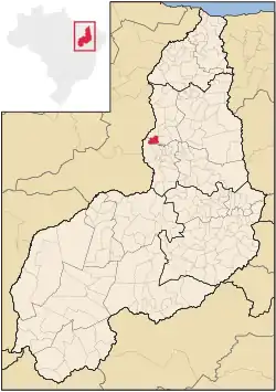 Localização de Curralinhos no Piauí