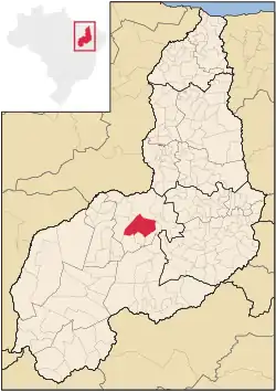 Localização de Itaueira no Piauí