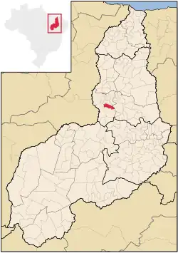 Localização de Jardim do Mulato no Piauí