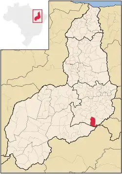 Localização de Lagoa do Barro do Piauí no Piauí