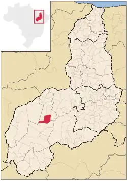 Localização de Manoel Emídio no Piauí