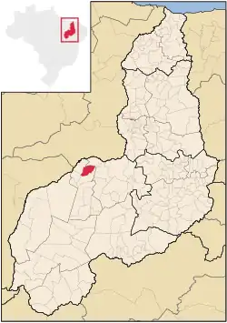 Localização de Marcos Parente. no Piauí