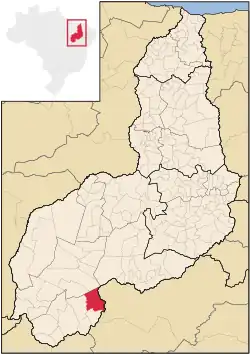 Localização de Morro Cabeça no Tempo no Piauí