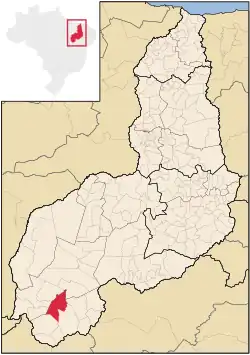 Localização de Riacho Frio no Piauí