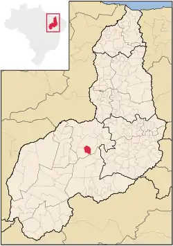 Localização de Rio Grande do Piauí no Piauí
