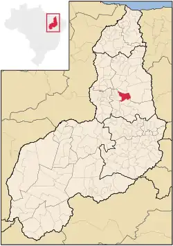 Localização de Santa Cruz dos Milagres no Piauí