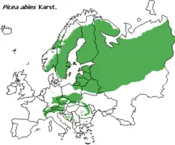 Mapa de distribuição original