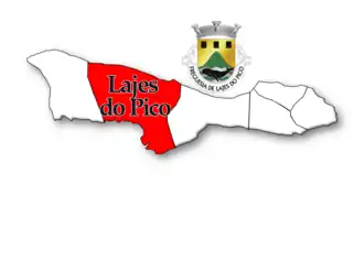 Localização no município de Lajes do Pico