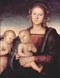 Perugino: Madonna, o Menino e João Batista