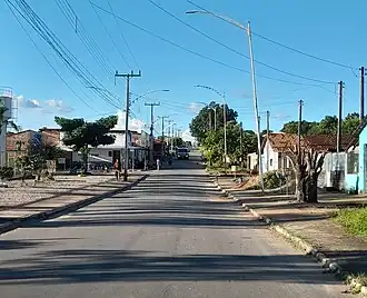 Uma via no centro da cidade em maio de 2025.