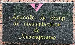 Placa do campo de concentração de Neuengamme