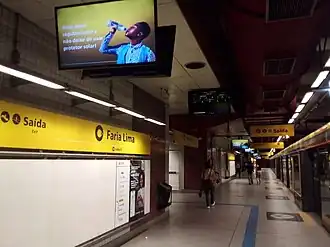 Plataforma da Estação Faria Lima