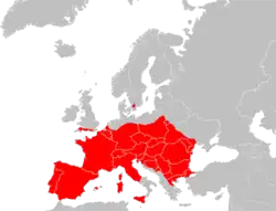 Distribuição da espécie (Madeira não representada).
