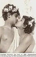 Dois meninos com coroas de flores. Retrato de Vincenzo Galdi (à direita) e "Edoardo" (à esquerda)