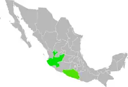 Conhecido apenas nos estados mexicanos Guerrero e Jalisco