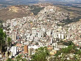 Vista da cidade a partir da Serra de São Domingos