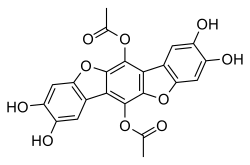 6,12-diacetoxi-2,3,8,9-tetraidroxibenzo[1,2-b;4,5-b']bisbenzofurano