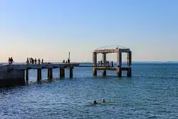 Vista do Píer de Humaitá em 2019, inaugurado em 2001, como primeira entrega do projeto Via Náutica.