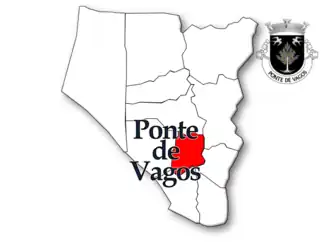 Localização no município de Vagos