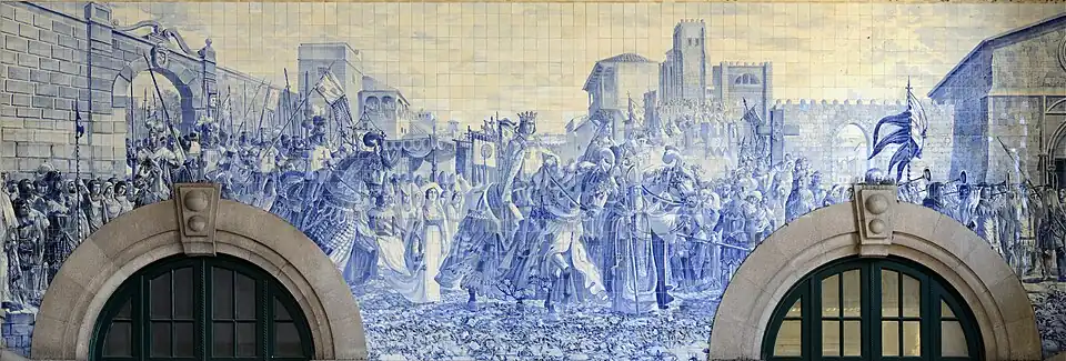 Entrada de D. João I no Porto após o seu casamento com Filipa de Lencastre.