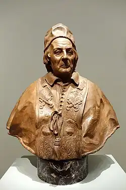 Busto do Papa Clemente XII, gesso e terracota (após 1730) Califórnia Palácio da Legião de Honra