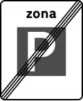 G6 — Fim de zona de estacionamento autorizado: indicação de que terminou a zona em que o estacionamento era autorizado