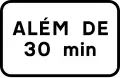 Modelos 8a e 8b — Duração: informam que a mensagem do sinal só vigora, respetivamente, no período de tempo que figura no painel ou para além do mesmo