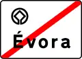N2b - Fim de localidade (com características turísticas, geográficas ou culturais notáveis): indicação do ponto onde tem início a localidade identificada (exemplo: fim de localidade classificada como património mundial)