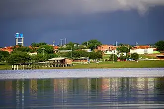 Distrito visto a partir da trincheira da barragem