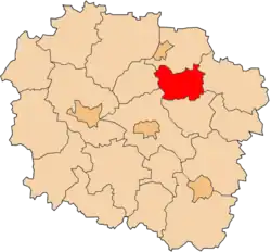 Localização do Condado de Wąbrzeźno na Cujávia-Pomerânia.