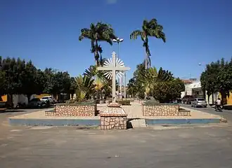Praça Vicente do Rêgo Filho, no centro de Portalegre.