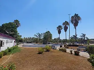 Praça Vitória Santos, no canteiro central da PA-279, em Água Azul do Norte, em 2021