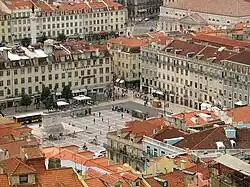 Praça da Figueira vista do Castelo
