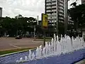 Chafariz na praça.