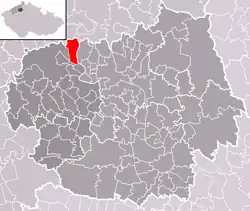 Localização de Prackovice nad Labem