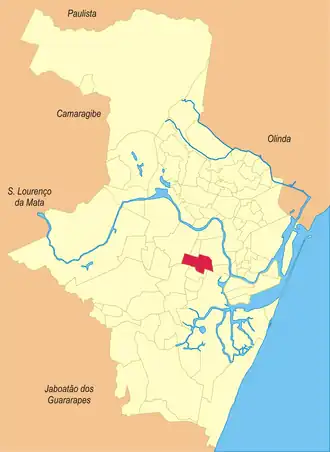 localização do bairro Prado no Recife