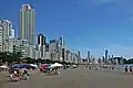 Praia Central e Barra Norte ao fundo.