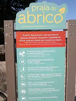 Praia do Abricó, A única praia de Naturismo da Cidade.