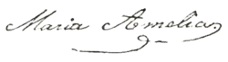 Assinatura de Maria Amélia