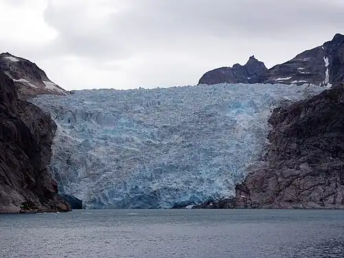 Glaciar no sul da ilha