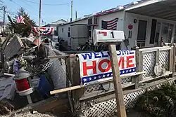 Destruição causada pelo furacão em Breezy Point
