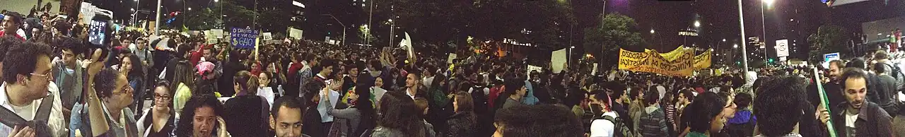 Protesto do aumentos das passagens.