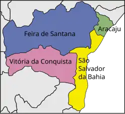 Mapa da área