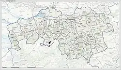 Mapa topográfico de Brabante do Norte