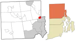 Localização no condado de Providence