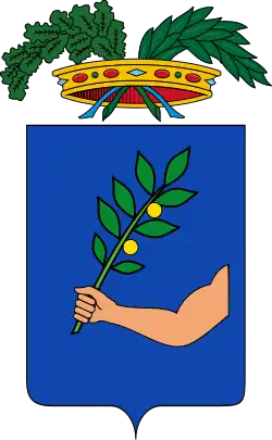 Armas da Província de Ancona com um ramo de medronheiro com frutos dourados.