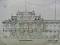 Projeto do Palácio de Najas, apresentado em 1923.