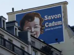 Publicidade mural do sabão Cadum situado no nº 5 Boulevard Montmartre