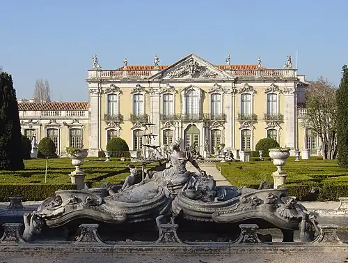 Fonte e fachada Palácio Real de Queluz, 1747-1807
